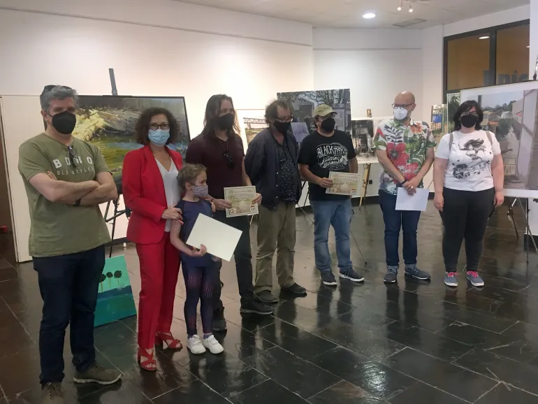 imagen de la entrega de premios del concurso de pintura rápida, Miguelturra mayo de 2021