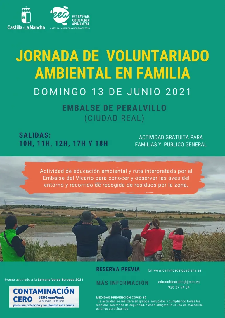 imagen de la actividad medioambiental que se desarrollará en Peralvillo el 13 de junio de 2021