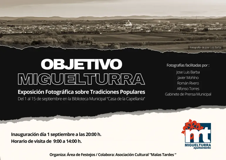 evento imagen del cartel de la exposición Objetivo Miguelturra, septiembre de 2021