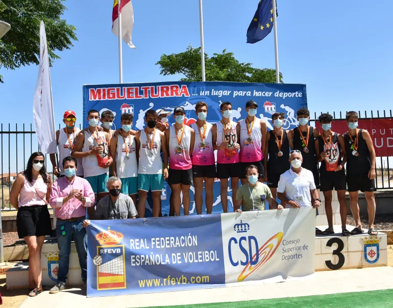 imagen de la clausura del campeonato de España de Voley Playa, Miguelturra julio de 2021