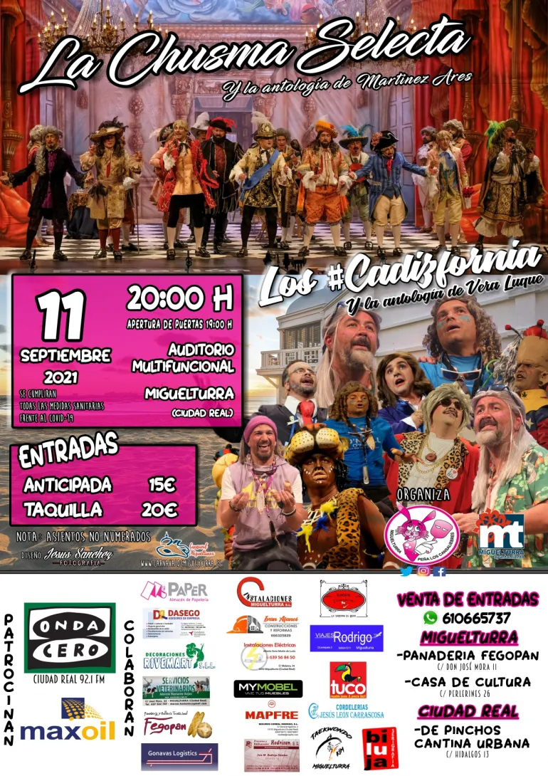 imagen cartel evento carnavalero en Miguelturra, septiembre de 2021