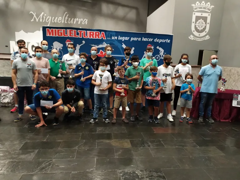 imagen de ganadores Trofeo Ajedrez Villa Miguelturra, septiembre 2021
