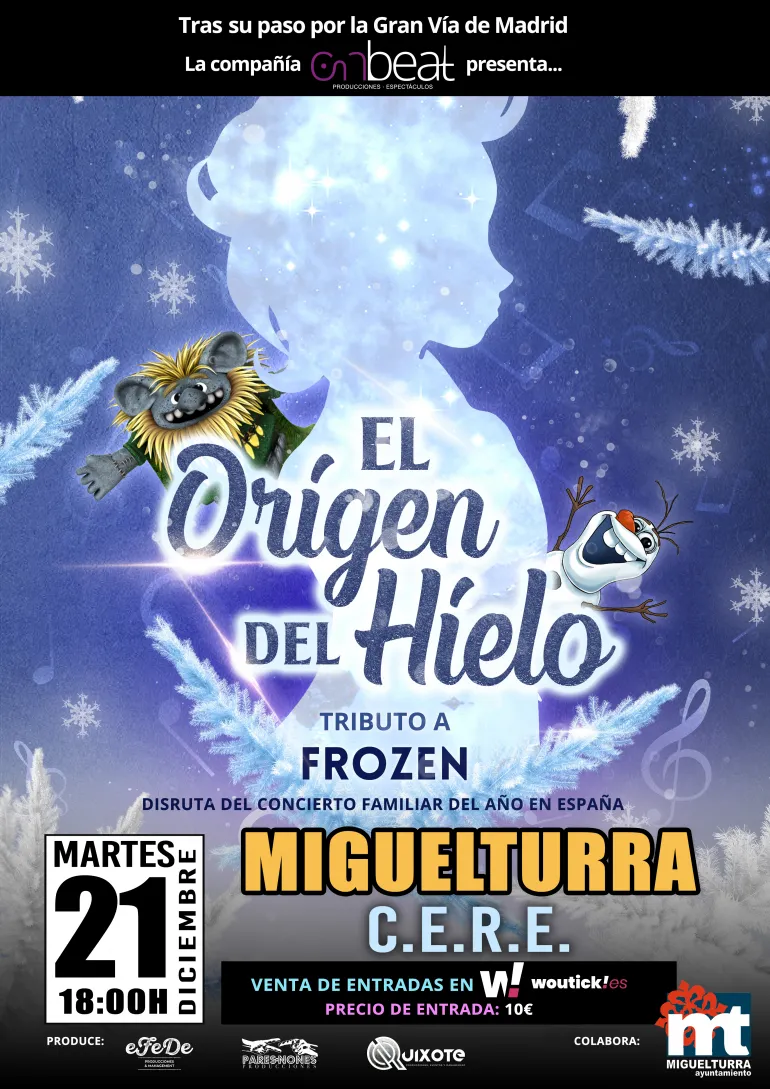 imagen del cartel Tributo a Frozen "El Origen del hielo"