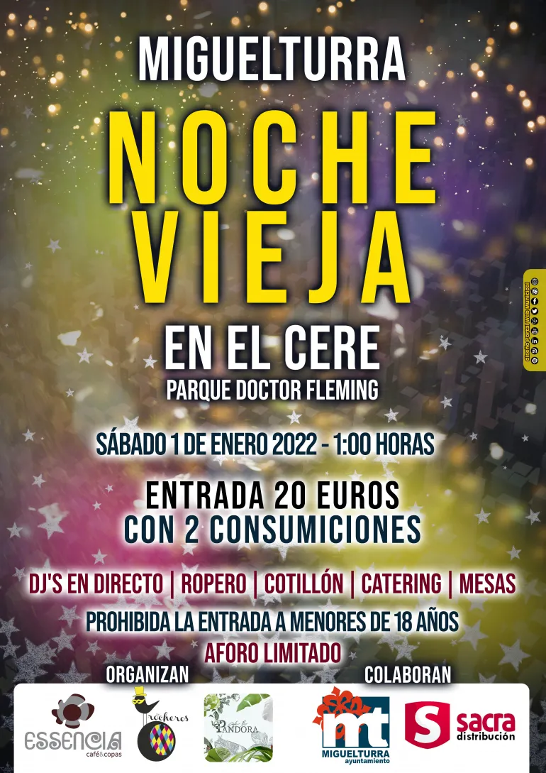 Cartel Nochevieja en el CERE 2021