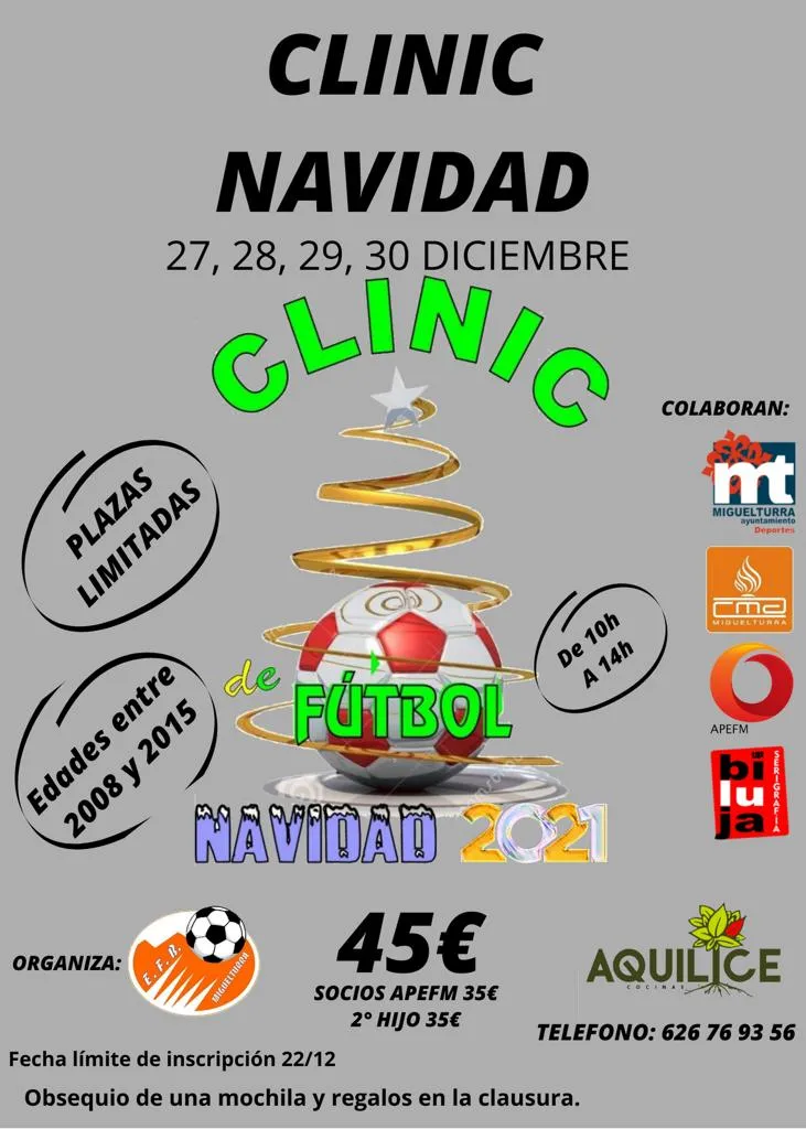 clinic navidad Miguelturra 2021 fútbol, imagen 1