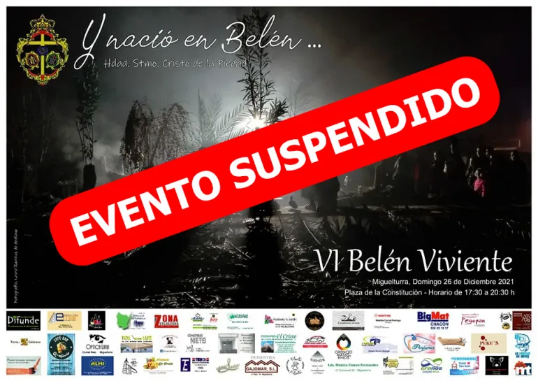 evento suspendido Belén Viviente, diciembre 2021