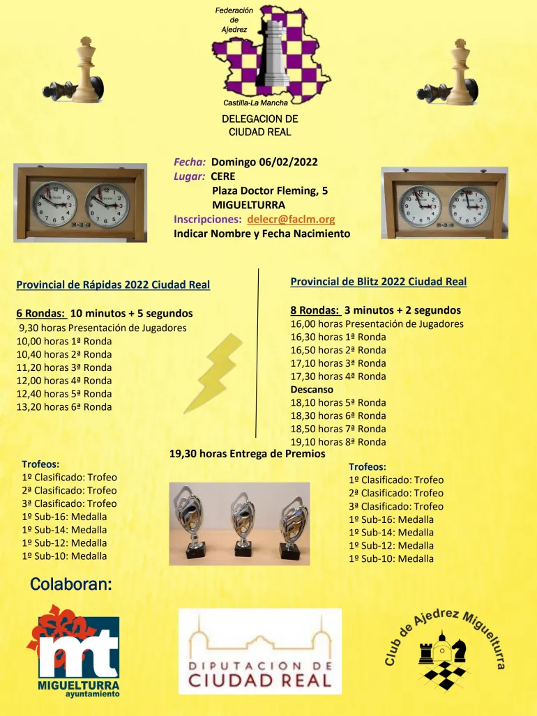 campeonato provincial ajedrez, febrero 2022 Miguelturra