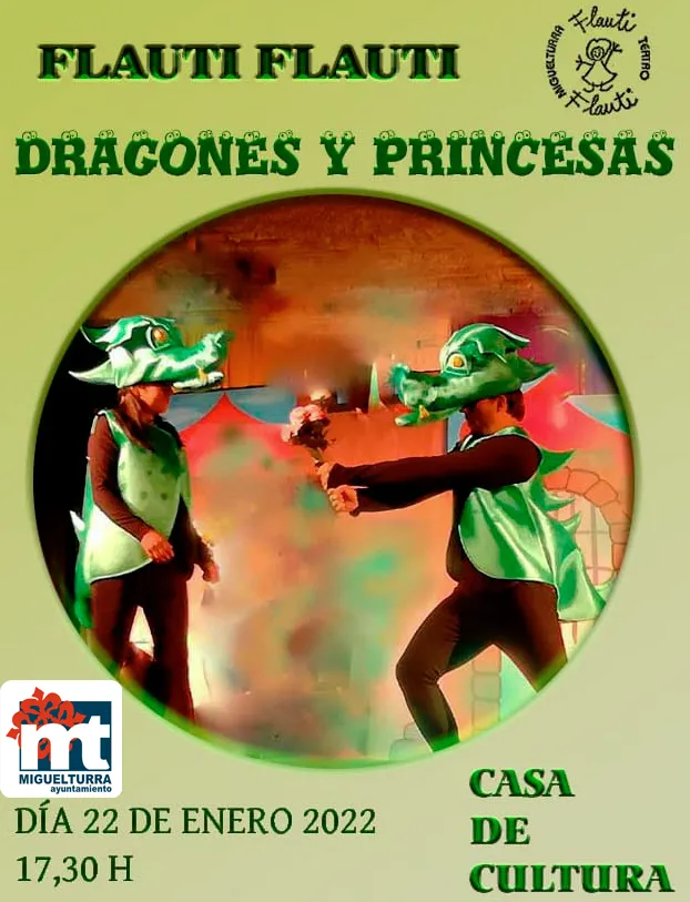 cartel Dragones y Princesas, enero 2022