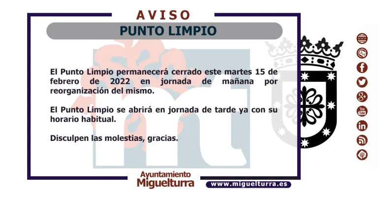 aviso punto limpio, 2022-02-15