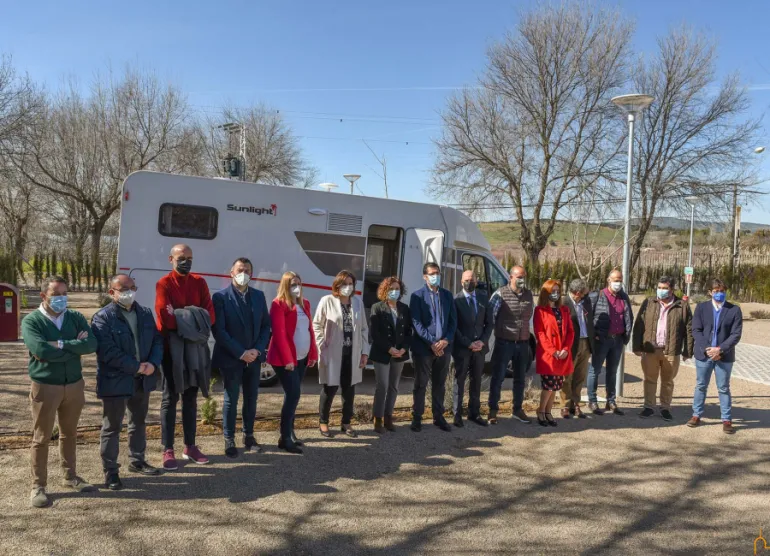 inauguración área autocaravanas Peralvillo, febrero 2022