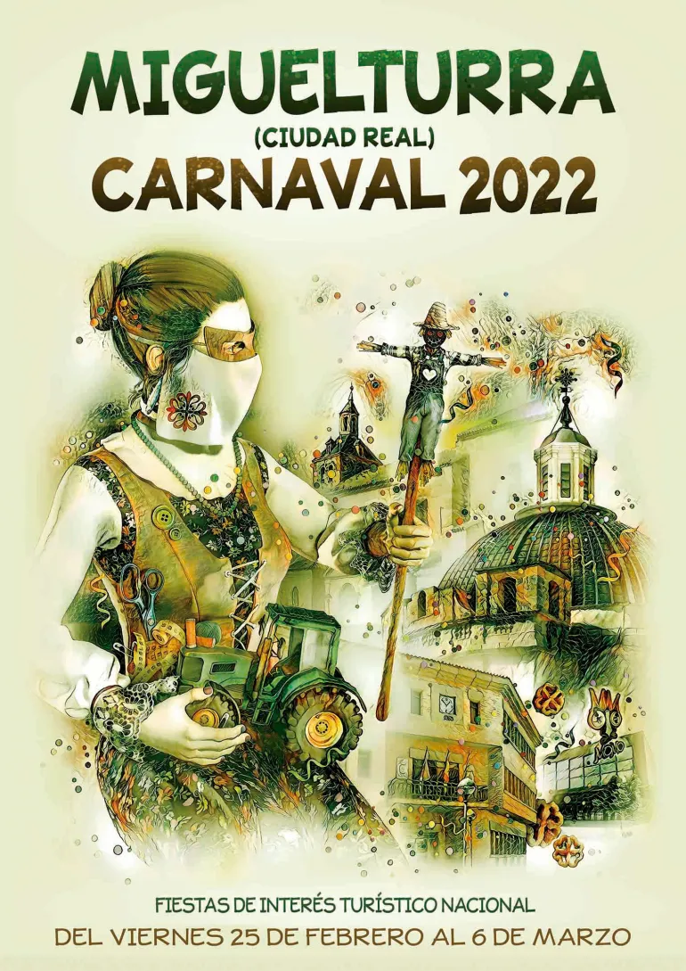 Cartel Carnaval Miguelturra 2022, con letras y tamaño normal