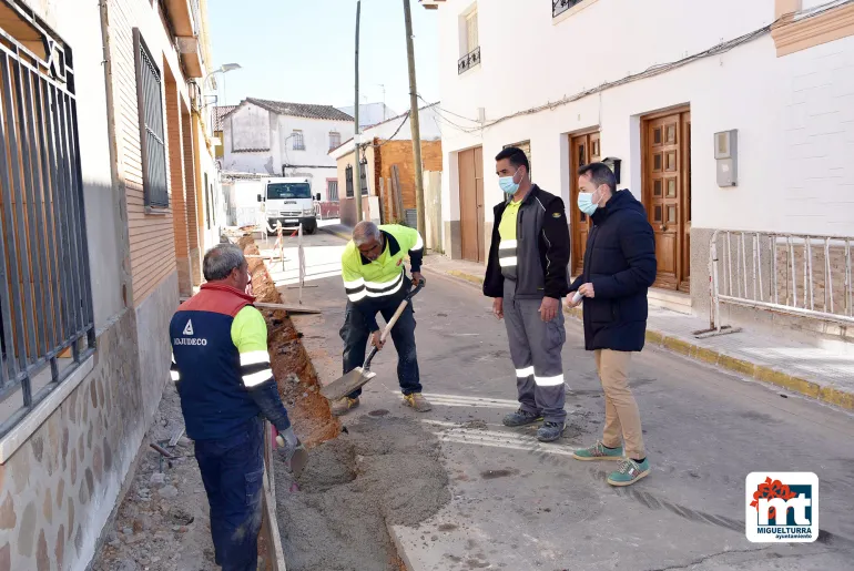 obras en el Barrio de Oriente, febrero 2022