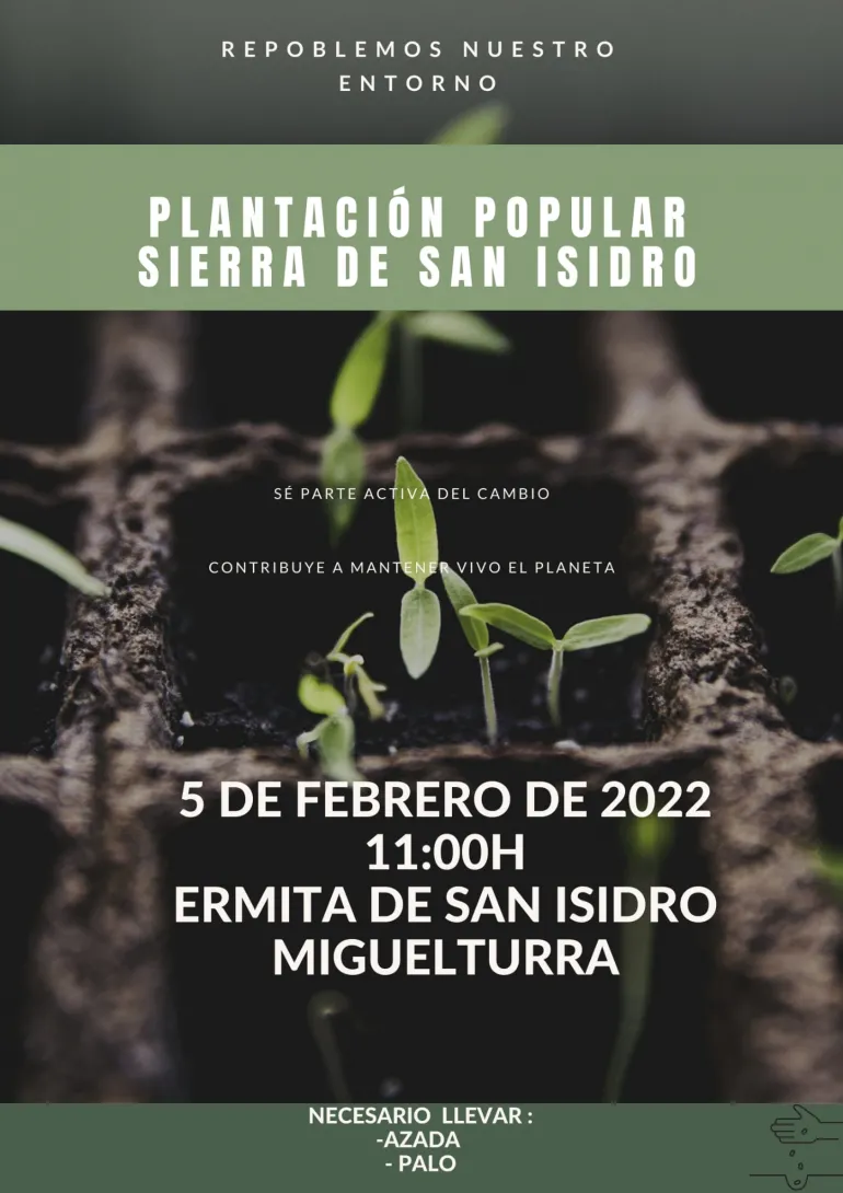 plantado árboles San Isidro, febrero 2022