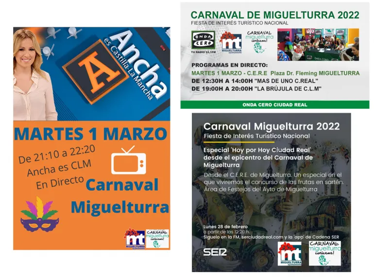 programas radio y tv en directo Carnaval 2022 Miguelturra