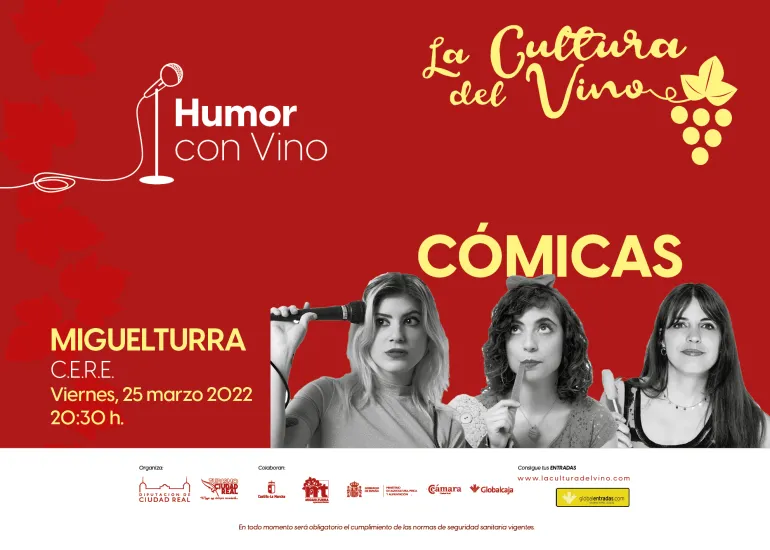 espectáculo Cómicas, la Cultura del Vino, marzo 2022