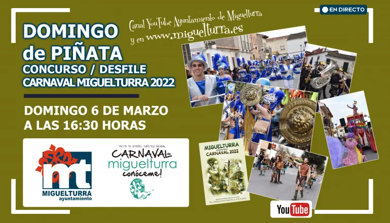 pantallazo previo streaming Domingo Piñata Carnaval 2022