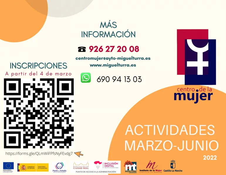 programación Centro de la Mujer, marzo a junio 2022, página 1