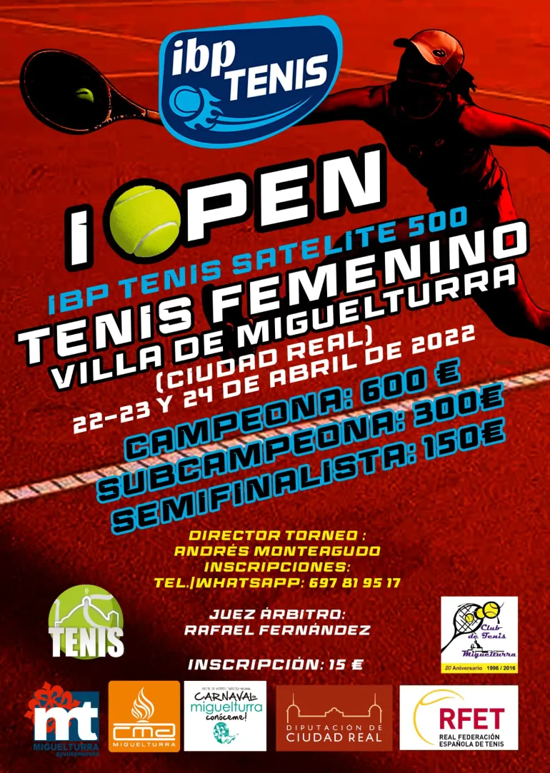 imagen del cartel Open Femenino Tenis Villa Miguelturra, 2022