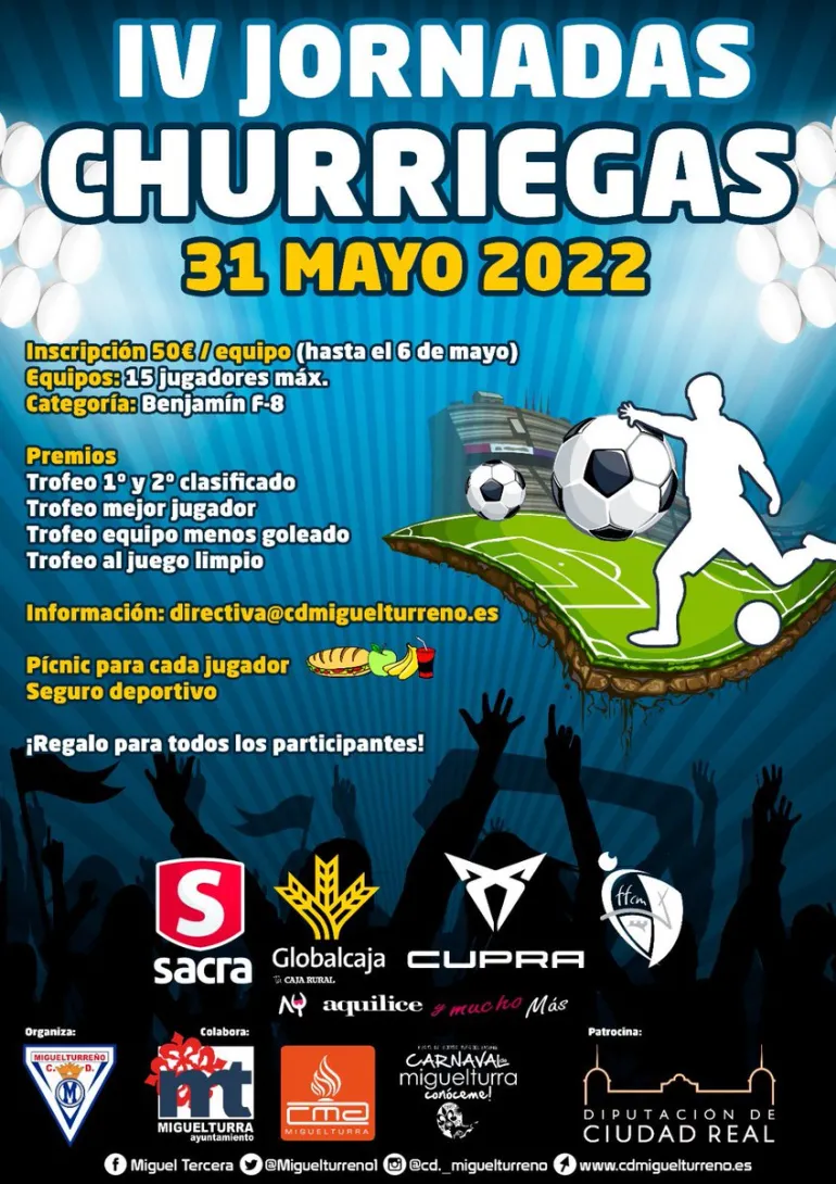 imagen cartel Jornadas Churriegas de fútbol, mayo 2022