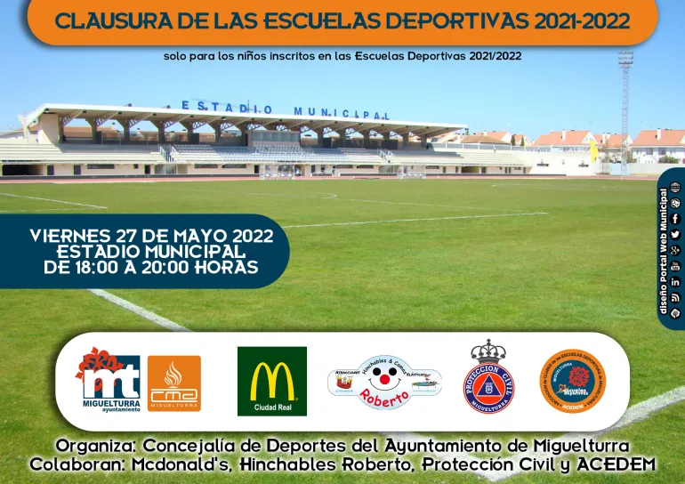 imagen cartel fin Escuelas Deportivas 2021-2022