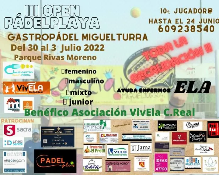 torneo pádel playa, junio 2022 