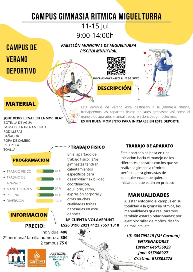 cartel Campus Gimnasia Rítmica verano 2022, página 2
