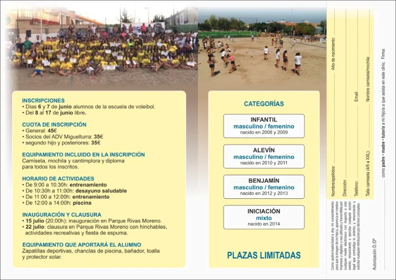 imagen cartelería Clinic Vóley Playa 2022 Miguelturra, página 2