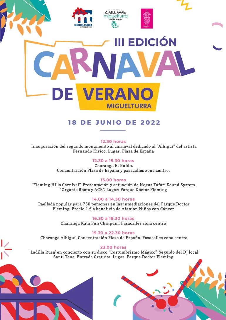 Cartel carnaval de verano 2022