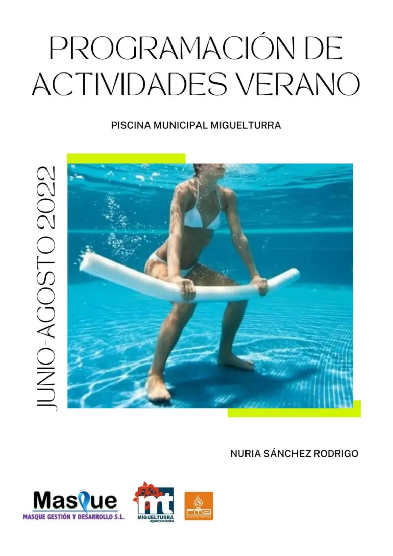 actividades verano 2022 piscina municipal