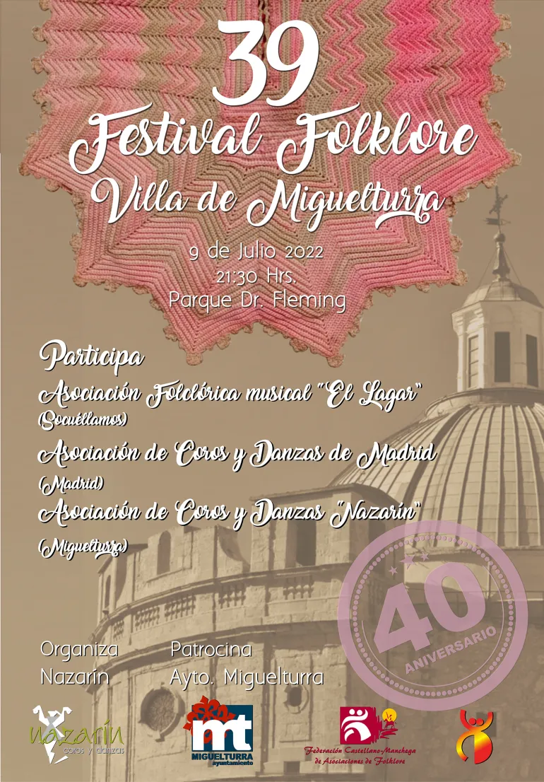 Cartel Festival Folklore Villa Miguelturra 2022