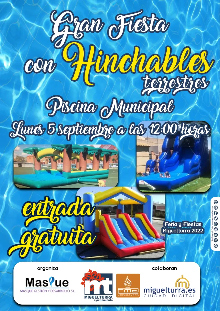 fiesta hinchables piscina verano 2022