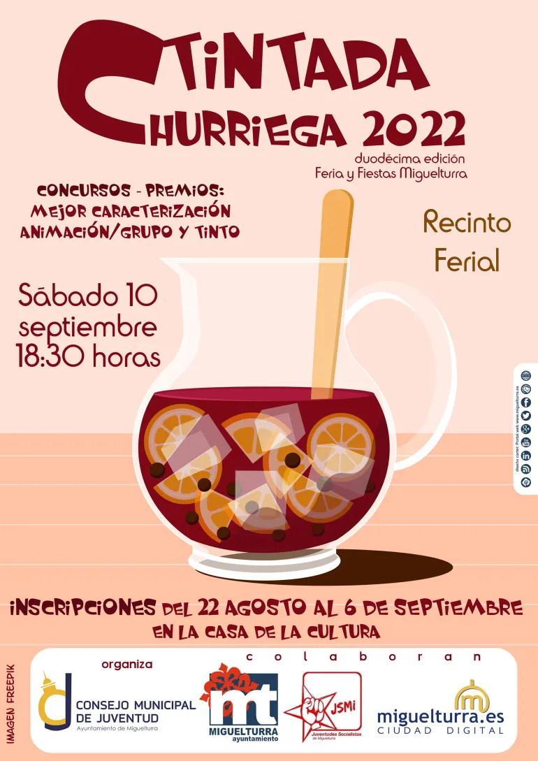 Tintada churriega 2022, diseño portal web