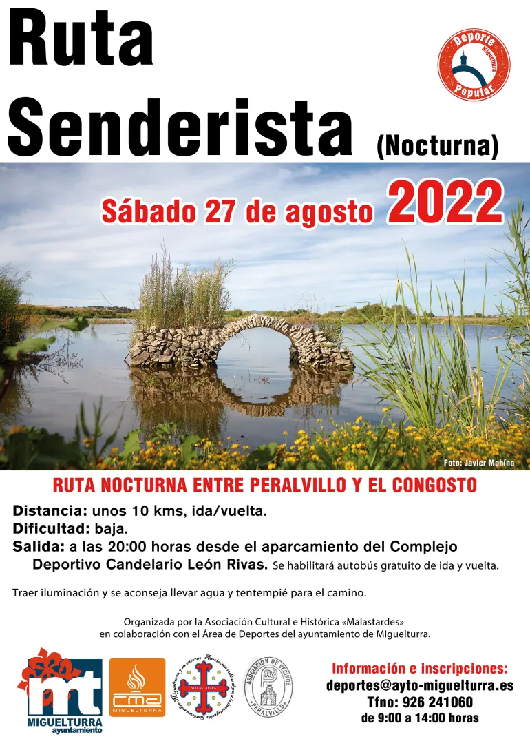 imagen del cartel de Ruta Nocturna Peralvillo, Miguelturra Agosto 2022