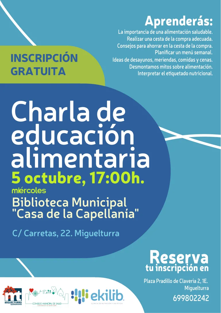 charla nutricional Ekilib, octubre 2022