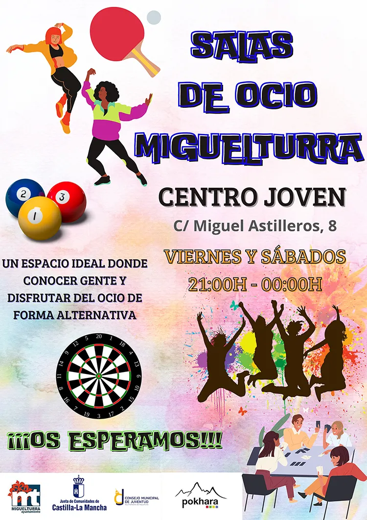 cartel 1 salas ocio Centro Joven Miguelturra, octubre 2022