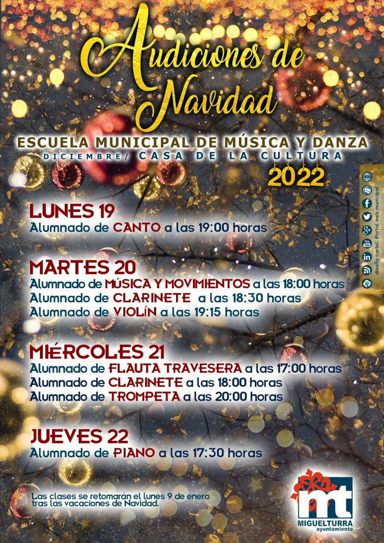 cartel Audiciones Navidad 2022