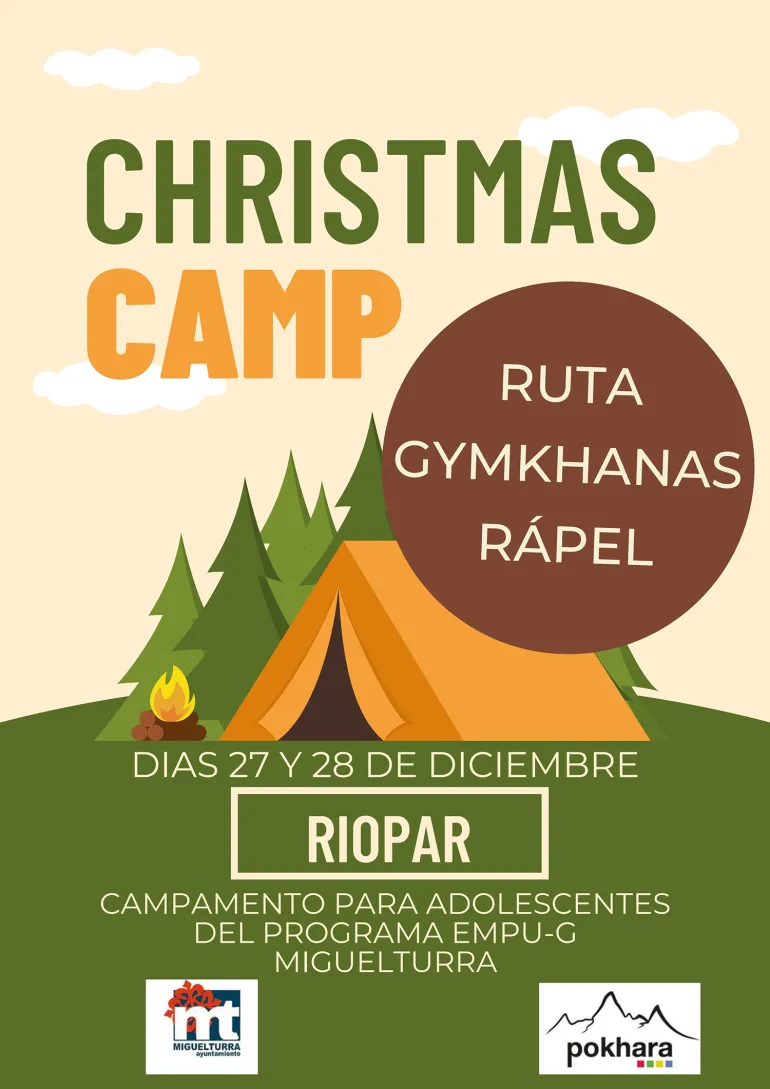 imagen cartel campamento Navidad 2022