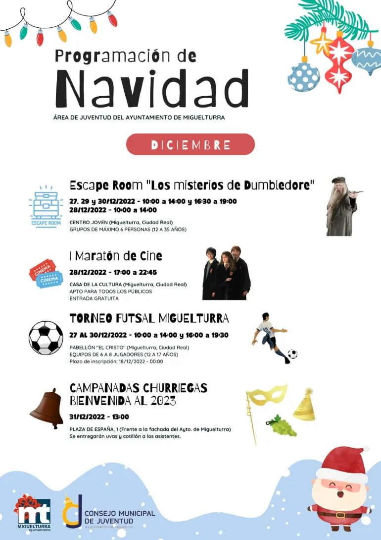 programación Navidad Juventud 2022