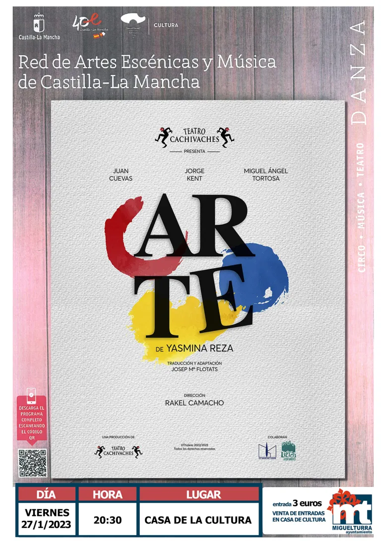 cartel teatro Arte, enero 2023