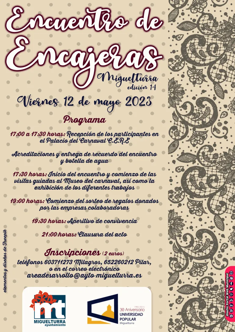 cartel encuentro de encajeras 2023