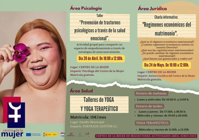 programación Centro de la Mujer, abril 2023, página 2