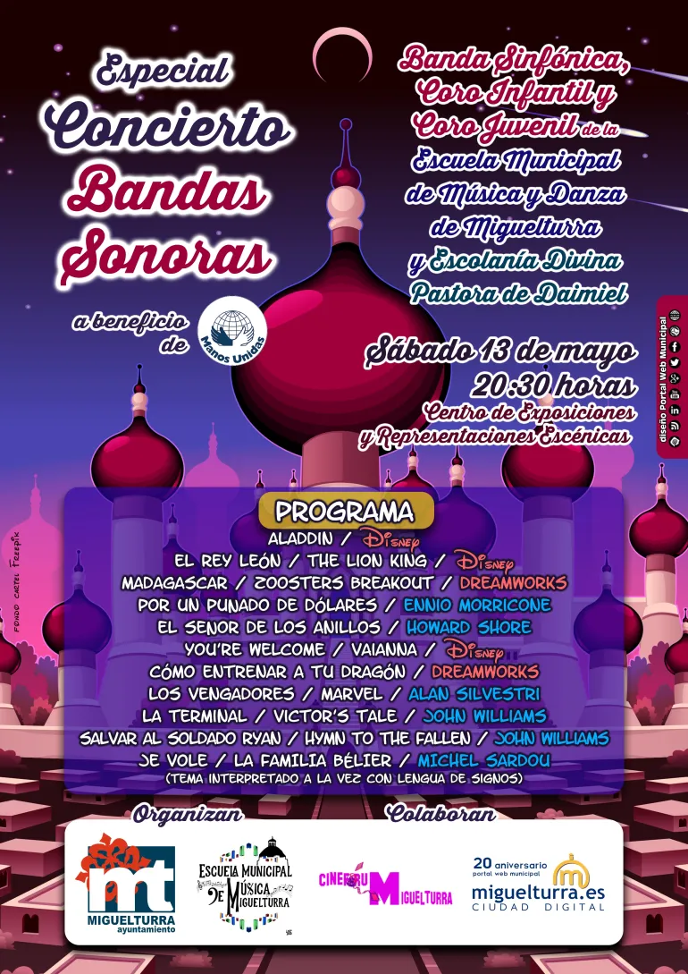 especial concierto bandas sonoras, mayo 2023