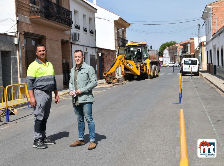 obras en calle Azorín, junio 2023