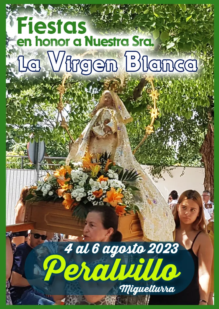portada fiestas Virgen Blanca Peralvillo 2023