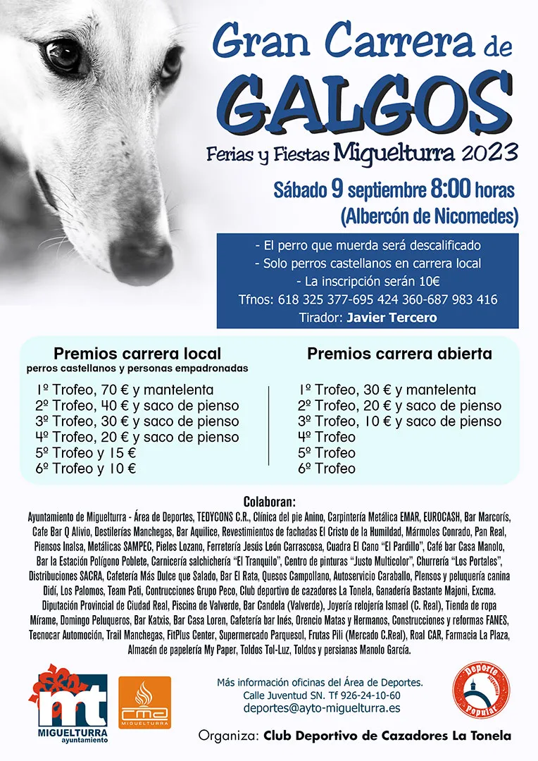 cartel carrera galgos ferias 2023