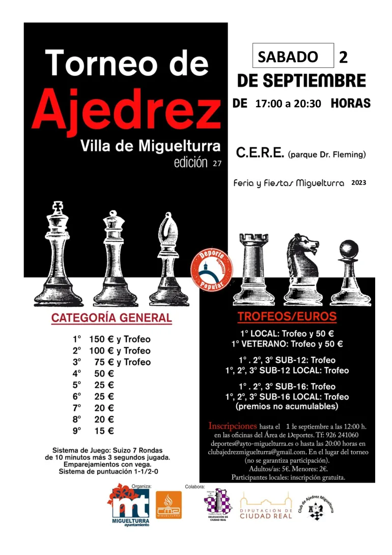 cartel torneo ajedrez ferias 2023