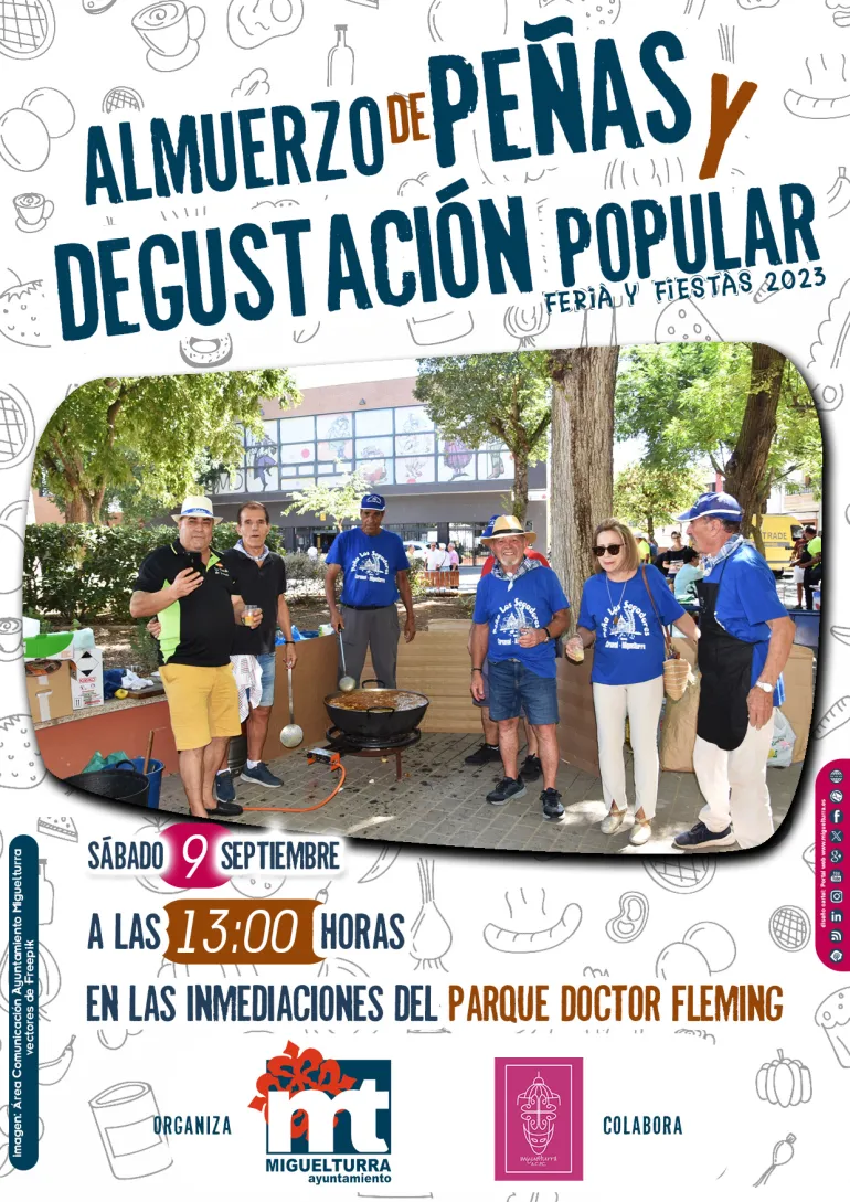 cartel comida de peñas ferias y fiestas 2023