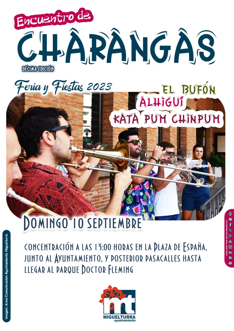 cartel encuentro de charangas, Ferias y Fiestas 2023