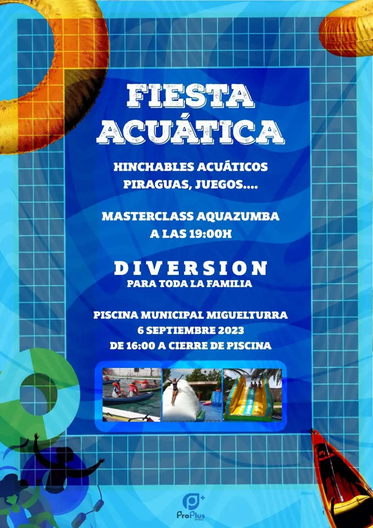 fiesta acuática piscina septiembre 2023