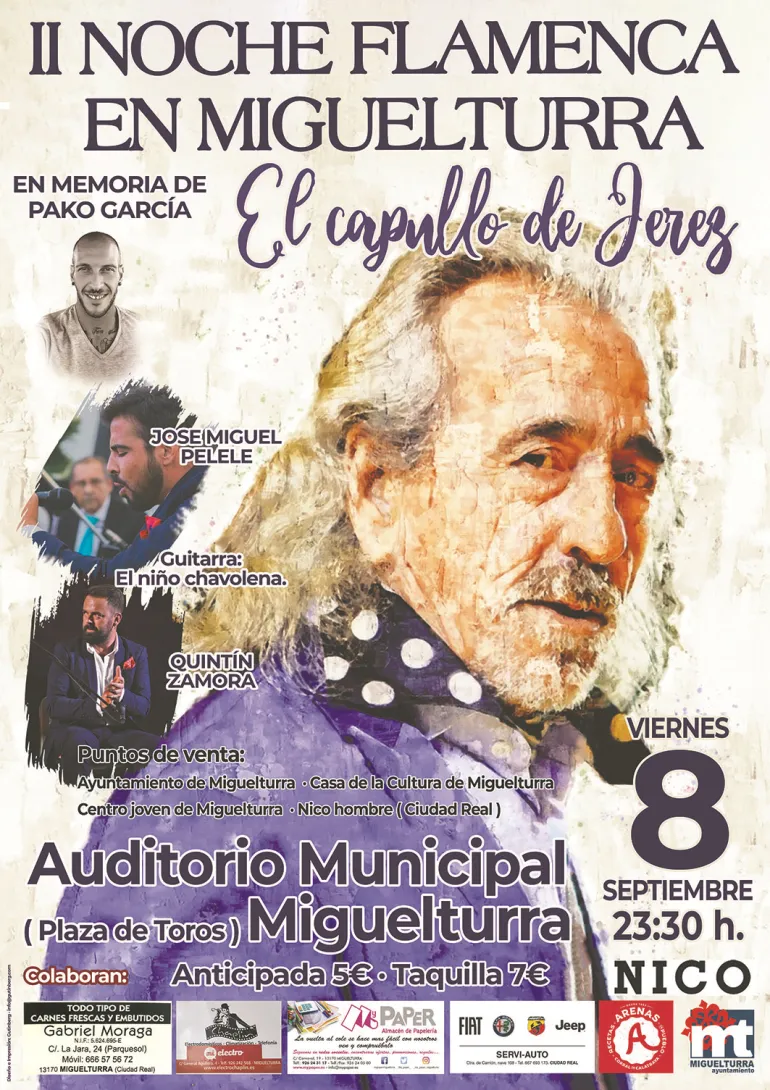 cartel de la II Noche Flamenca, Miguelturra fiestas 2023